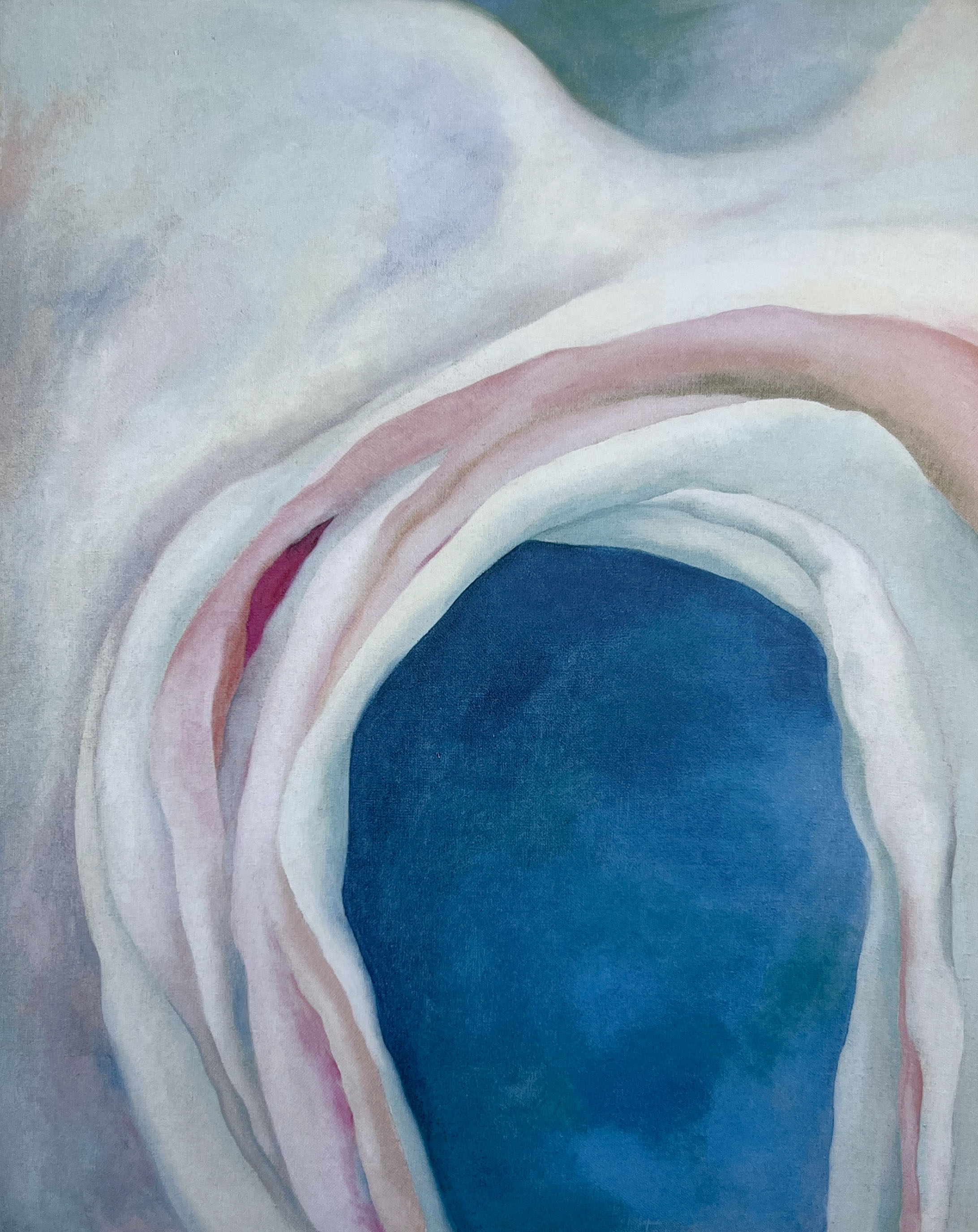Georgia O’Keeffe, Fig.27 Music - Pink and Blue No. | 1918 Oil paint on canvas 88.9 × 73 7 Collection of Barney A. Ebsworth. Partial and promised gift to Seattle Art Museum